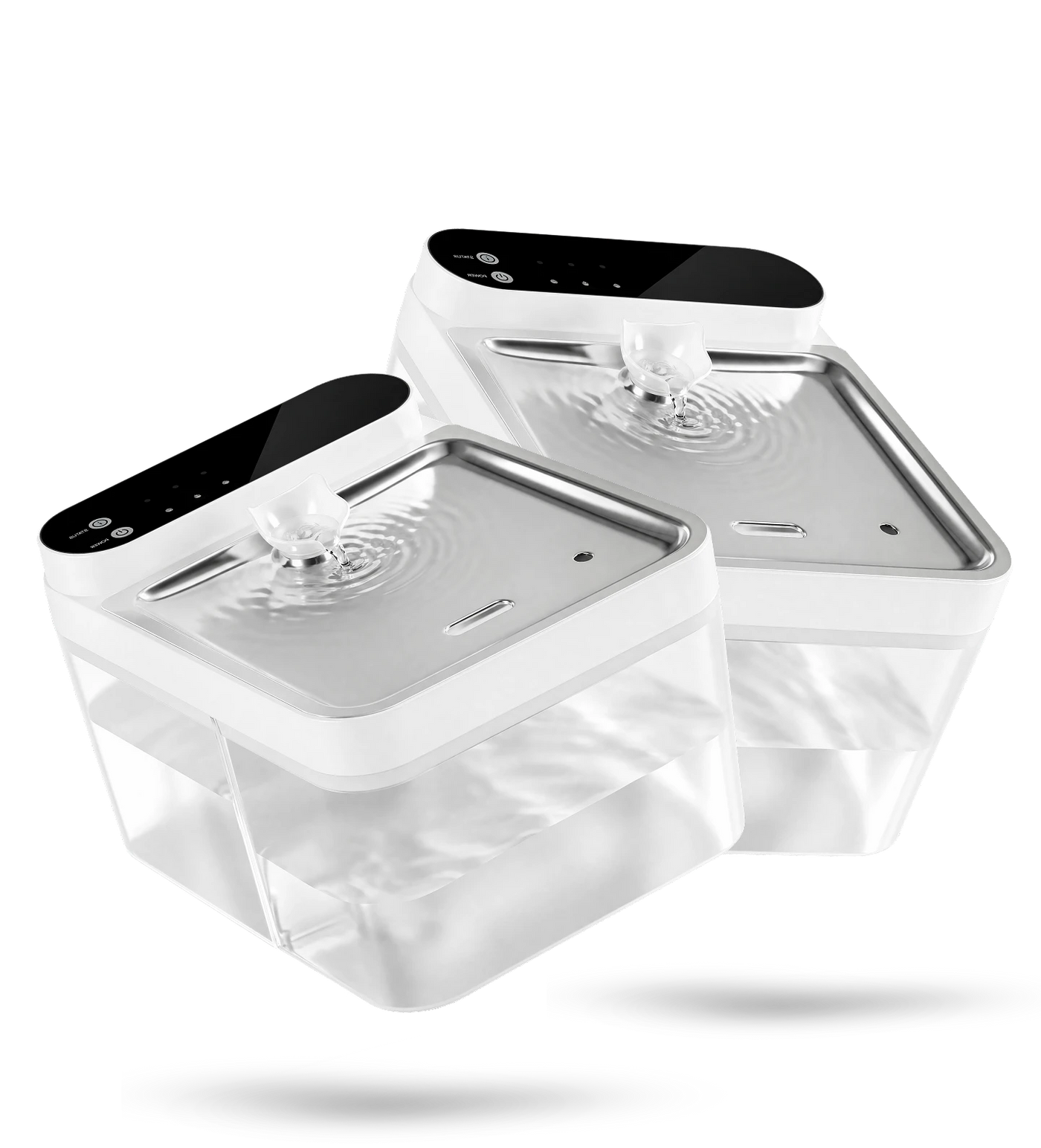 Two AquaOne fountains